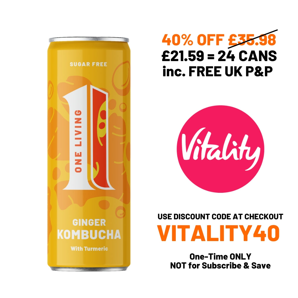 Ginger & Turmeric Sugar Free Kombucha: Vitality Rewards